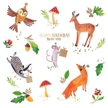 Ling Design Children's Birthday Card - Party In The Woods