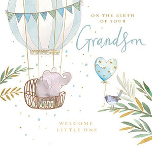 New Baby Grandson Card - Little Arrival from Ling Design Ltd, English Cards in France