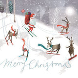 Christmas Cards - 12 Deluxe Christmas Cards - Santa And Friends from Ling Design, English Christmas Cards in France