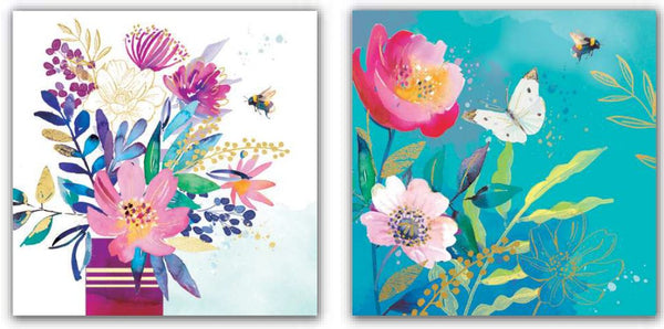 Blank Cards - Pack Of 8 - Full Blooms