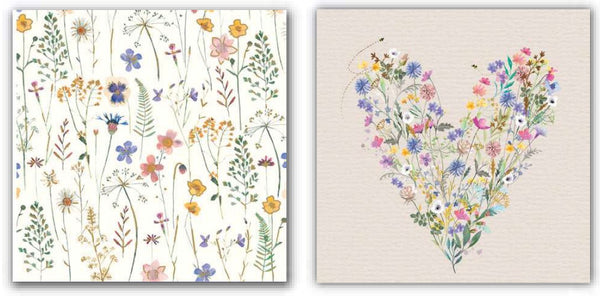 Blank Cards - Pack Of 8 - Meadow Flowers