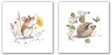 Blank Cards - Pack Of 8 - Mouse & Hedgehog