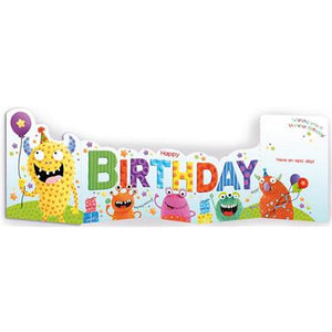 Children's Birthday Card - Monty the Monster from Paper Rose, English cards in France