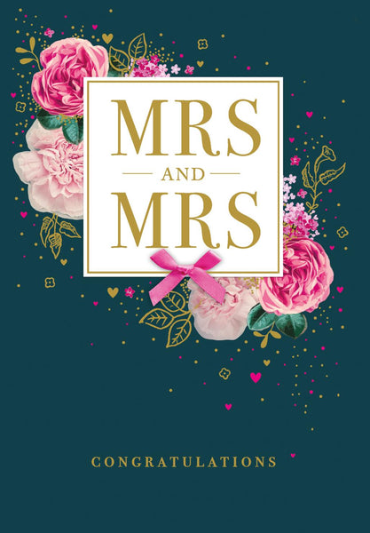 Wedding Card - Mrs & Mrs from Nigel Quiney Publications, English Cards in France, Female Wedding Cards in France