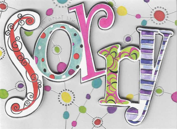 Sorry Card - Sorry Decorative Text