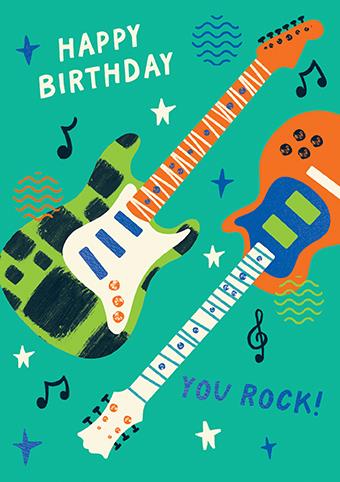 Birthday Card - Rockin Birthday from Paper Rose, English cards in France