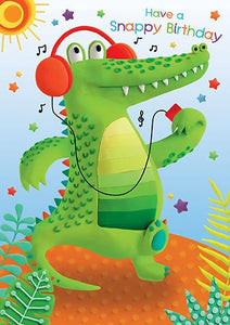 Children's Birthday Card - Charlie the Crocodile from Paper Rose, English cards in France