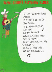 Humour Card - Hank Hokum's Birthday Blues