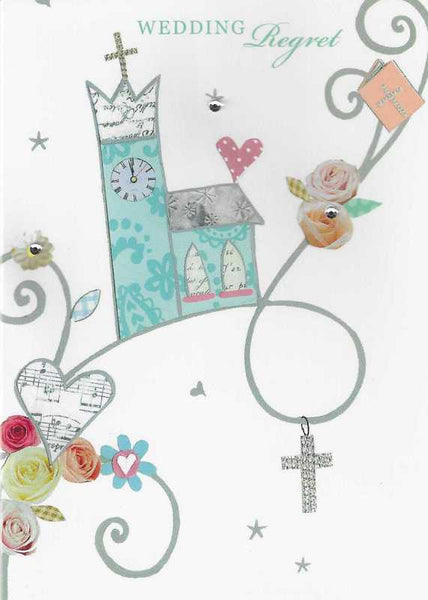 Wedding Regret Card - Church Scene