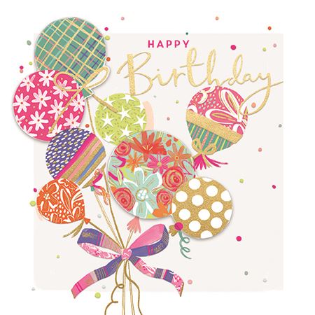 Birthday Card - Birthday Balloons from Talking Picturers, English Cards in France