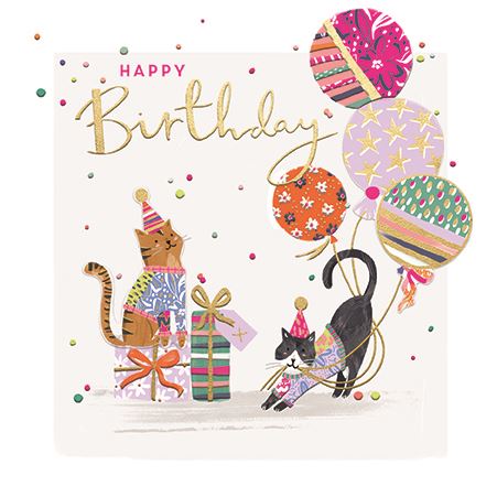 Birthday Card - Birthday Cats from Talking Picturers, English Cards in France