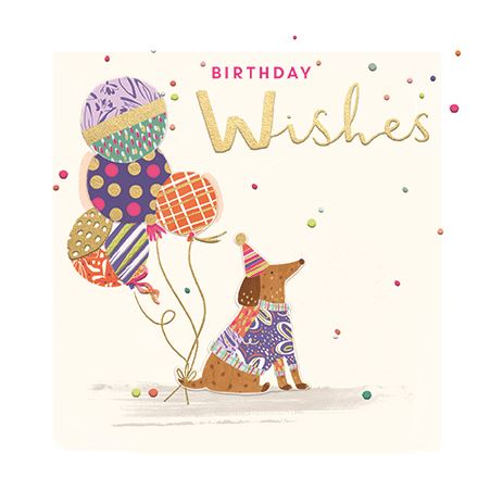 Birthday Card - Bringing The Balloons from Talking Picturers, English Cards in France