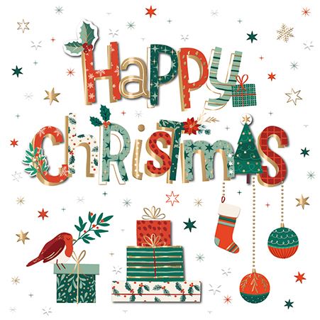 Christmas Card - Open - Happy Christmas