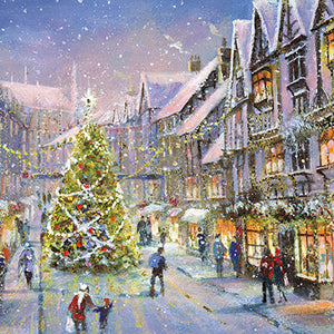 Christmas Cards - 10 Cards - Arcade / Christmas Lights