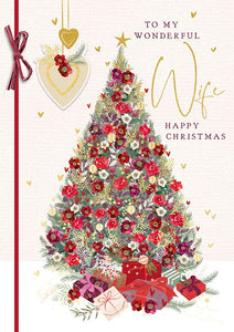 Ling Design Christmas Card - Wife - Christmas Tree, English Christmas Cards in France