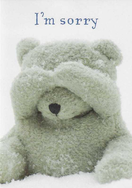 Sorry Card - Bear Covering Eyes