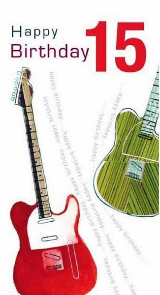 Age 15 - 15th Birthday - Guitars