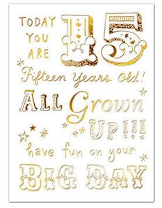 Age 15 - 15th Birthday - Yippee