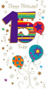Age 15 - 15th Birthday - Balloons