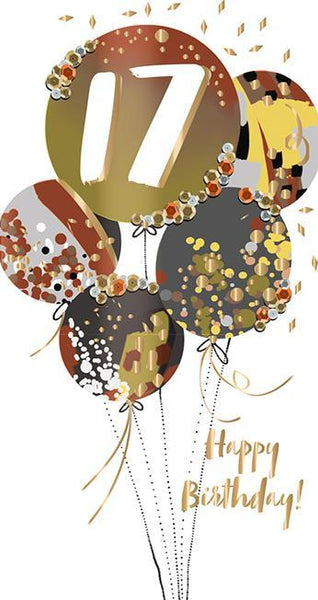 Age 17 - 17th Birthday - Balloons