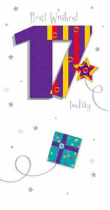 Age 17 - 17th Birthday - Star and Parcel