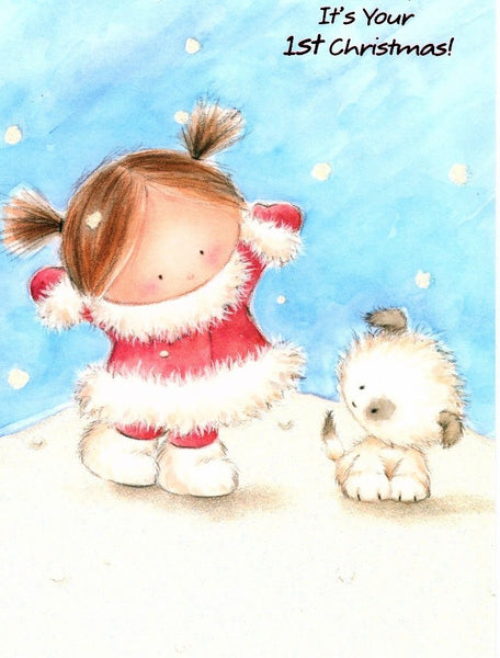 Christmas Card - Girl 1st Christmas