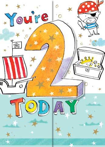 Age 2 - 2nd Birthday - Ahoy You're Two