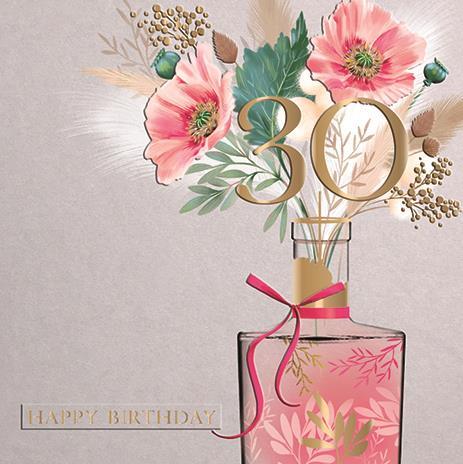 Age 30 - 30th Birthday - Pretty Poppies