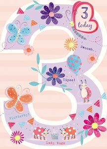 Age 3 - 3rd Birthday - Flutterby