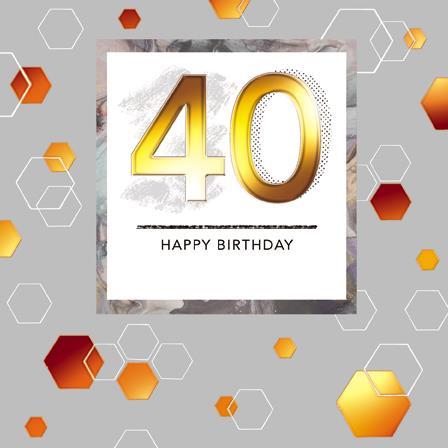 Age 40 - 40th Birthday - Sect agonal Icons