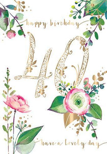Age 40 - 40th Birthday - Cloni And Eucalyptus