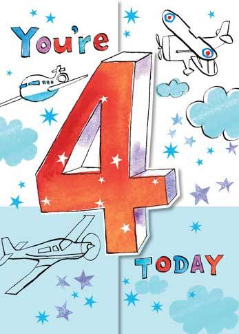 Age 4 - 4th Birthday - Flying Four