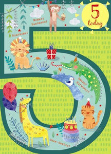 Age 5 - 5th Birthday - Jungle Animals