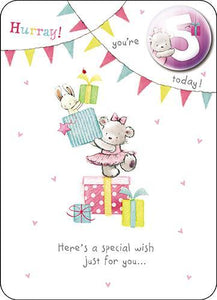 Age 5 - 5th Birthday - Bear & Presents