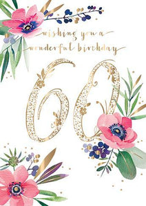 Age 60 - 60th Birthday - Anemone And Olive