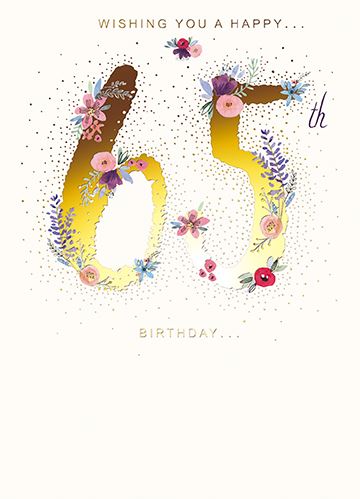 Age 65 - 65th Birthday - Flower Number
