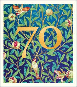 Age 70 - 70th Birthday - William Morris Pattern