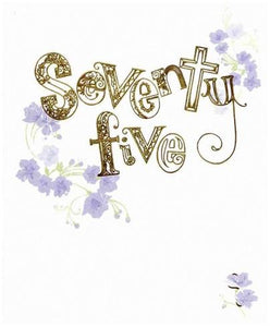 Age 75 - 75th Birthday - Filigree Seventy Five