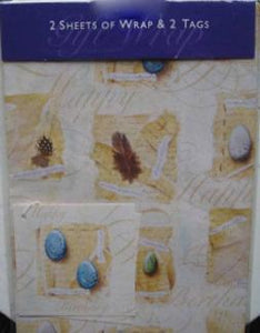 Gift Wrap - 2 Sheet 2 Tag Eggs
