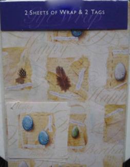 Gift Wrap - 2 Sheet 2 Tag Eggs