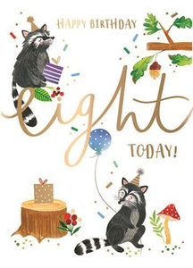 Age 8 - 8th Birthday - Racoon Party