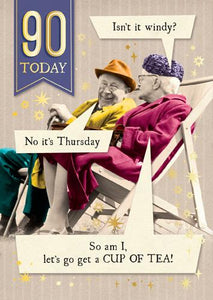 Age 90 - 90th Birthday - Deck Chairs