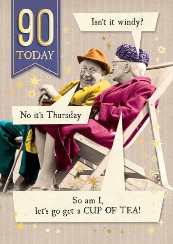 Age 90 - 90th Birthday - Deck Chairs