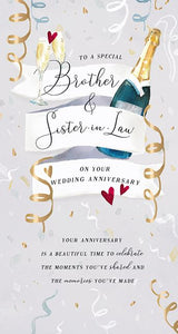 Anniversary Card - Brother and Sister-in-Law - Special Moments