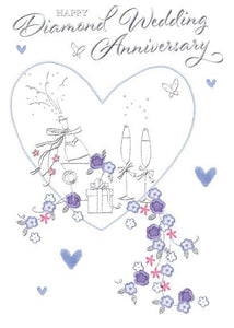 Anniversary Card - 60th Diamond Anniversary - Diamond Anniversary