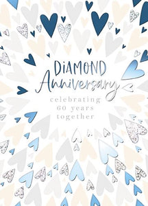 Anniversary Card - Diamond 60th - Hearts