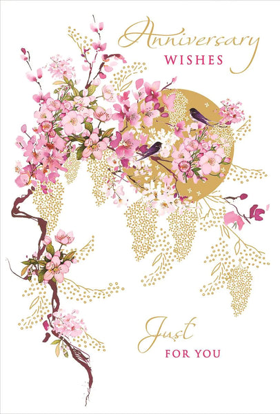 Anniversary Card - Your Anniversary - Cherry Blossom Sun from Nigel Quiney Publications, English Cards in France