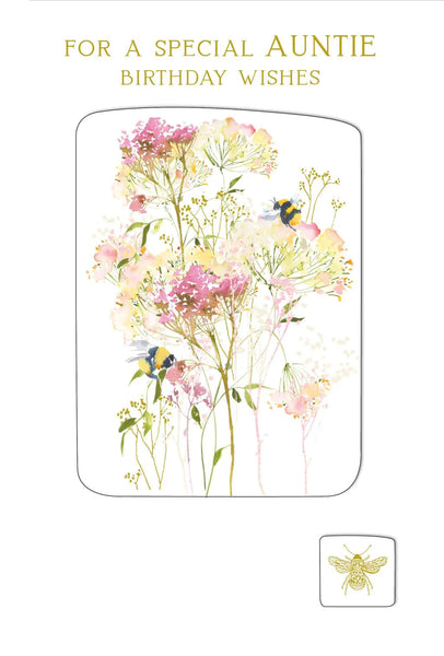 Auntie Birthday - Bees Press from Nigel Quiney Publications, English Cards in France