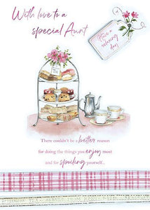 Aunt Birthday - Afternoon Tea from The Great British Card Company, English Cards in France