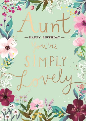 Aunt Birthday - Lovely Aunt from Ling Design Ltd, English cards in France